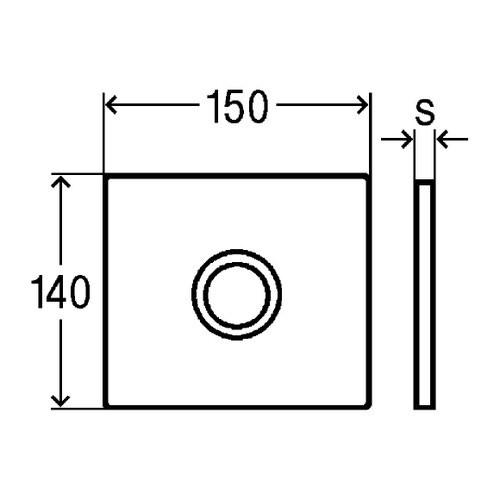 Immagine di Viega VISING FOR MORE 100  placca di comando per orinatorio, risciacquo a una quantità, tasto rotondo, colore bianco alpino 735531