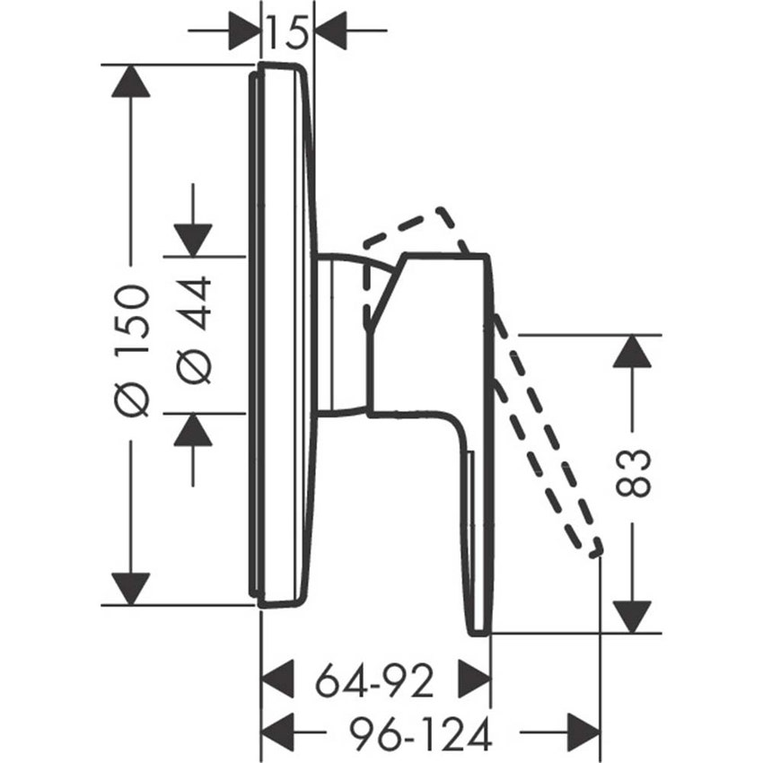 Immagine di Hansgrohe VERNIS BLEND miscelatore monocomando doccia ad incasso, finitura cromo 71667000