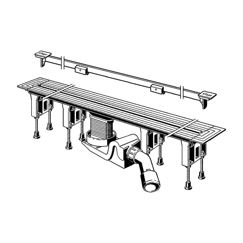 Immagine di Viega ADVANTIX VARIO corpo base corriacqua lunghezza regolabile, finitura spazzolato opaco 704353