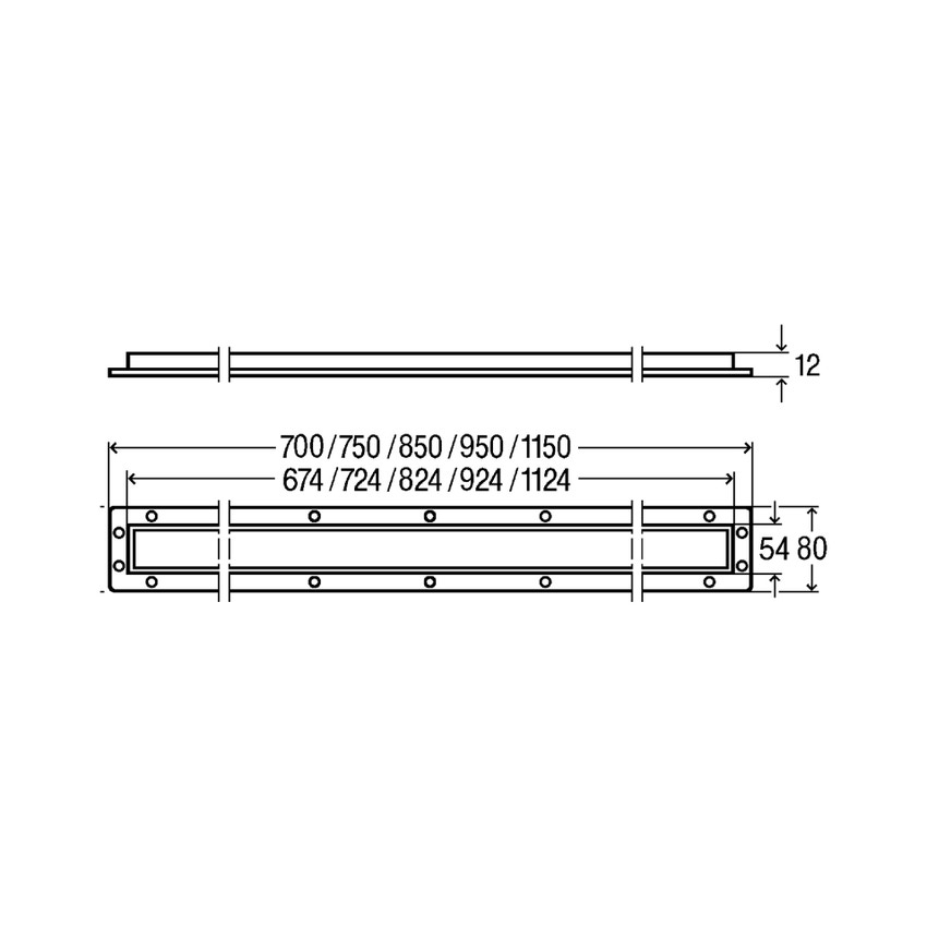 Immagine di Viega ADVANTIX cornice griglia corriacqua da 90 cm 745370