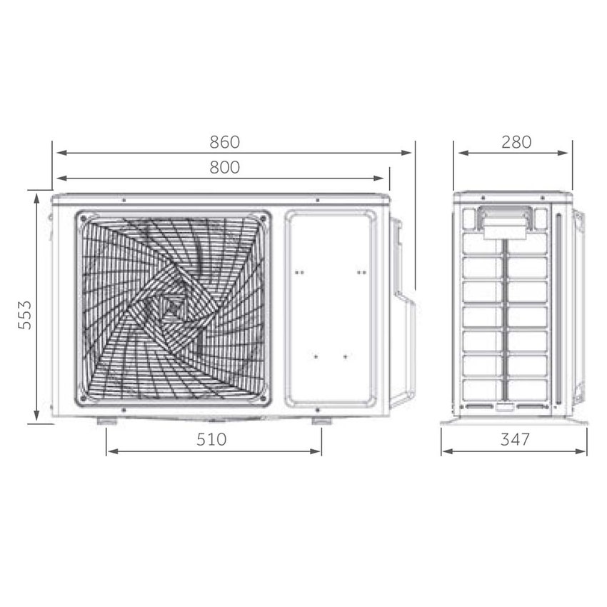 Immagine di Haier CASSETTE A 1 VIA Climatizzatore a cassetta monosplit inverter bianco | unità esterna 3.5 kW unità interna 12000 BTU AB35S2SA1FA(H)+1U35S2SM1FA-2