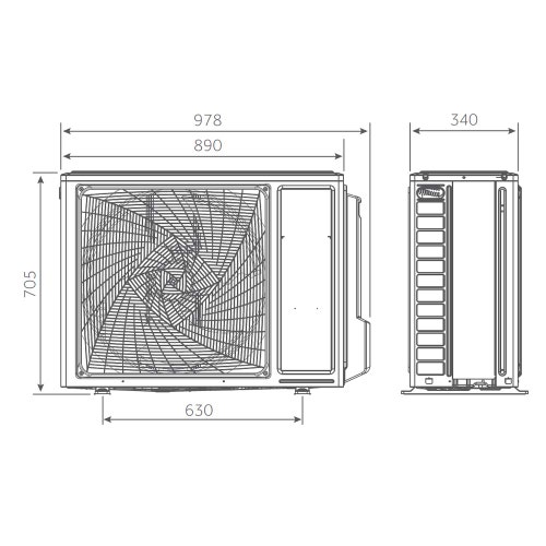 Immagine di Haier SOFFITTO/PAVIMENTO Climatizzatore monosplit inverter | unità esterna 7.1 kW unità interna 24000 BTU 1U71S2ST1FA+AC71S2SG2FA(H)