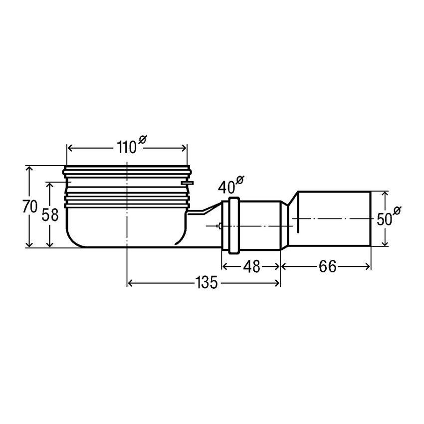 Immagine di Viega ADVANTIX sifone per altezza di montaggio da 95 mm 737573