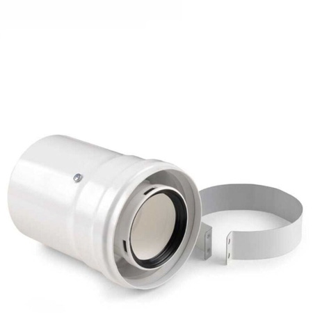 Immagine di Ariston Kit scarico coassiale Ø60/100 partenza verticale CONDENS bianco, senza curva e scarico fumi 3318079