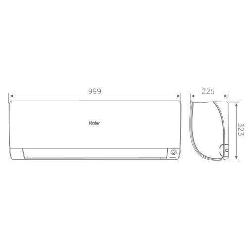 Immagine di Haier FLEXIS PLUS R32 Climatizzatore a parete dual split inverter Wi-Fi nero | unità esterna 5.5 kW unità interne 7000+18000 BTU 3U55S2SR5FA+AS[20|50]S2SF1FA-MB3
