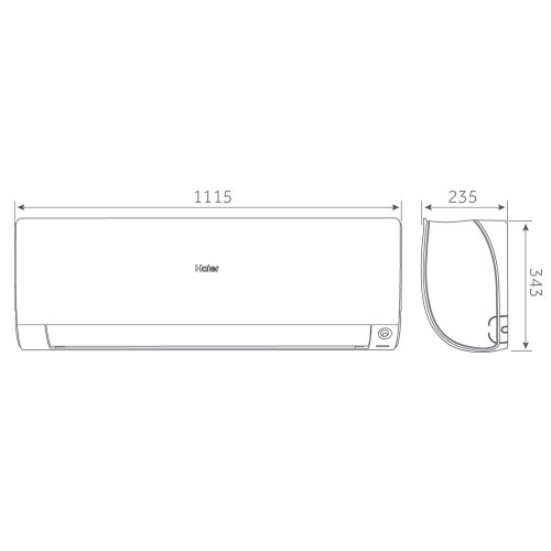 Immagine di Haier FLEXIS PLUS Climatizzatore a parete dual split inverter Wi-Fi bianco | unità esterna R32 12.5 kW unità interne 12000+24000 BTU 5U125S2SN1FA+AS[35|71]S2SF1FA-MW3