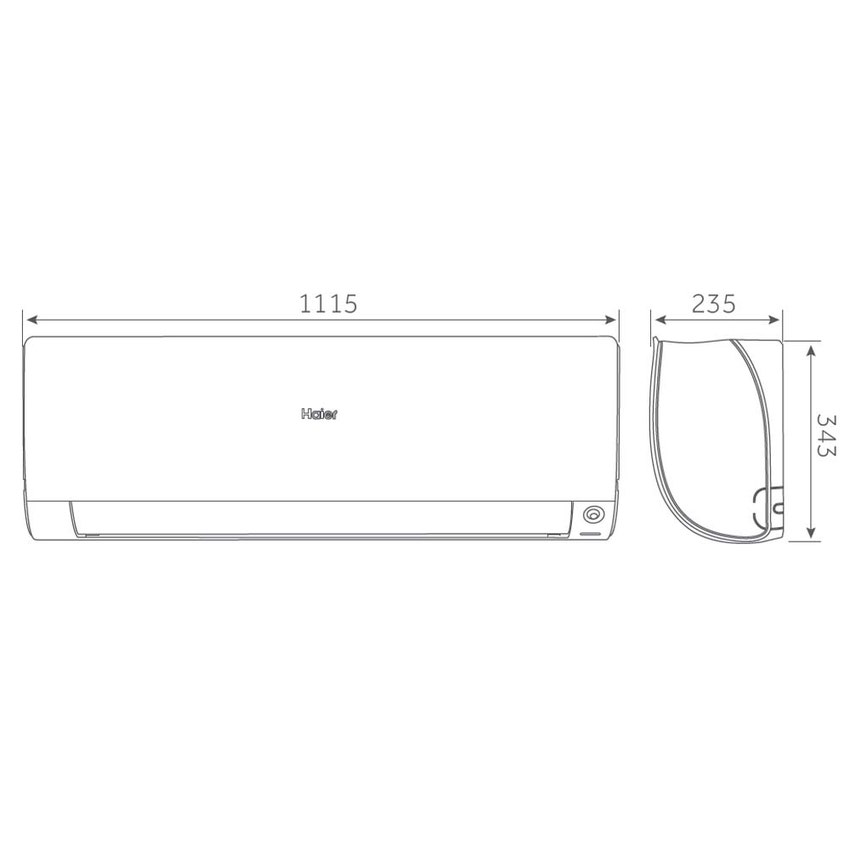 Immagine di Haier FLEXIS PLUS Climatizzatore a parete dual split inverter Wi-Fi nero | unità esterna R32 12.5 kW unità interne 24000+24000 BTU 5U125S2SN1FA+AS[71|71]S2SF1FA-MB3