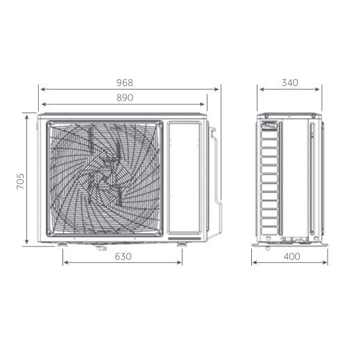 Immagine di Haier PEARL R32 Unità esterna monosplit 6.8 kW 1U68WEGFRA