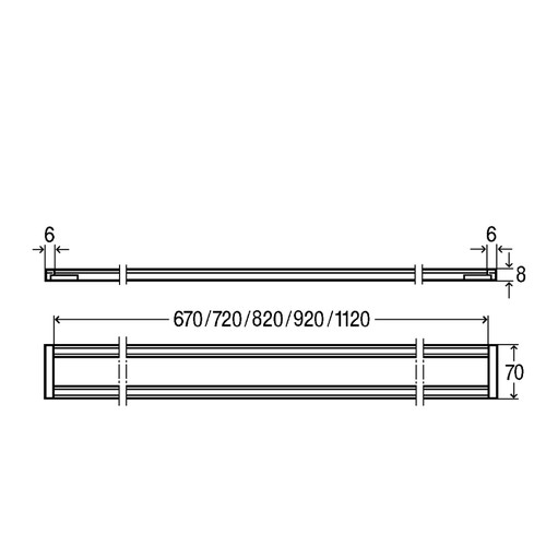 Immagine di Viega ADVANTIX cornice griglia corriacqua profilo quadrato da 80 cm 736811