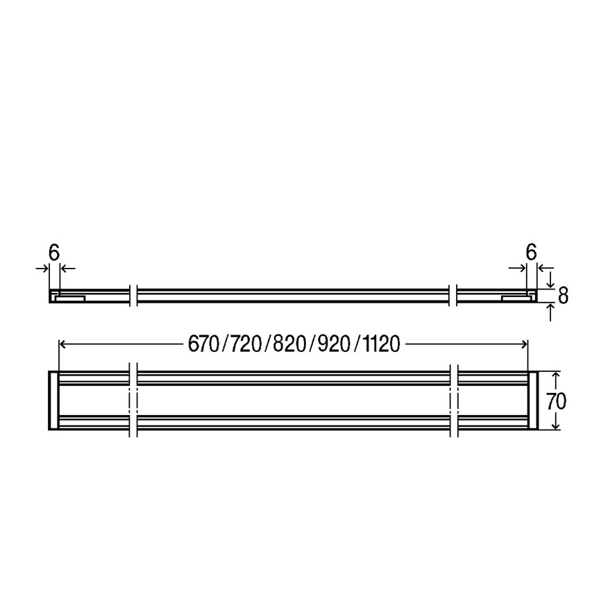 Immagine di Viega ADVANTIX cornice griglia corriacqua profilo quadrato da 80 cm 736811