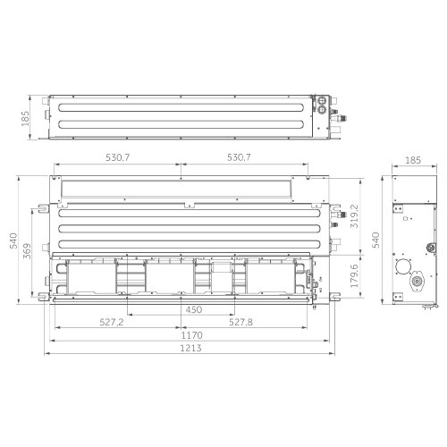 Immagine di Haier CASSETTE A 1 VIA Climatizzatore a cassetta dual split inverter Wi-Fi bianco | unità esterna R32 10 kW unità interne 9000+24000 BTU 5U105S2SS5FA+AB[25|71]S2SA1FA(H)