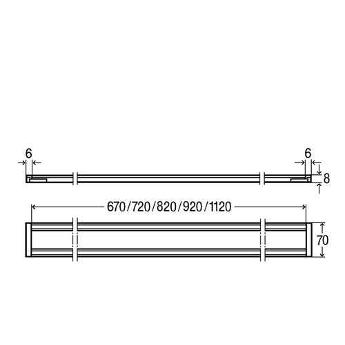 Immagine di Viega ADVANTIX cornice griglia corriacqua profilo quadrato da 100 cm 736835