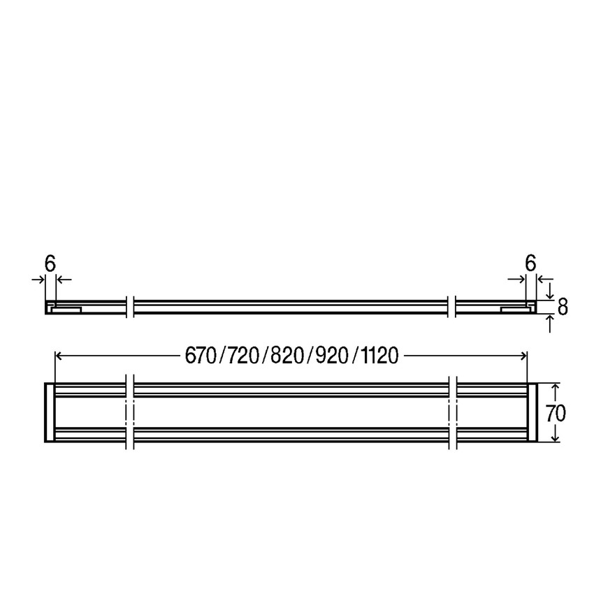 Immagine di Viega ADVANTIX cornice griglia corriacqua profilo quadrato da 100 cm 736835