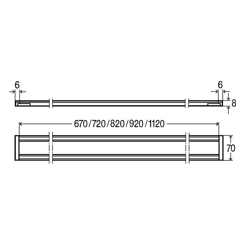 Immagine di Viega ADVANTIX cornice griglia corriacqua profilo quadrato da 120 cm 736842