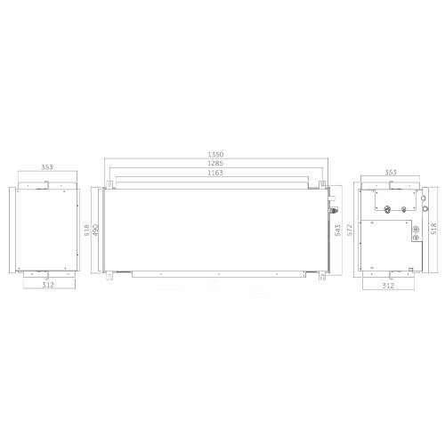 Immagine di Haier CANALIZZABILE ALTA PRESSIONE 210 Pa Unità interna canalizzabile alta pressione monosplit, 43000 BTU (comando escluso) ADH125H1ERG