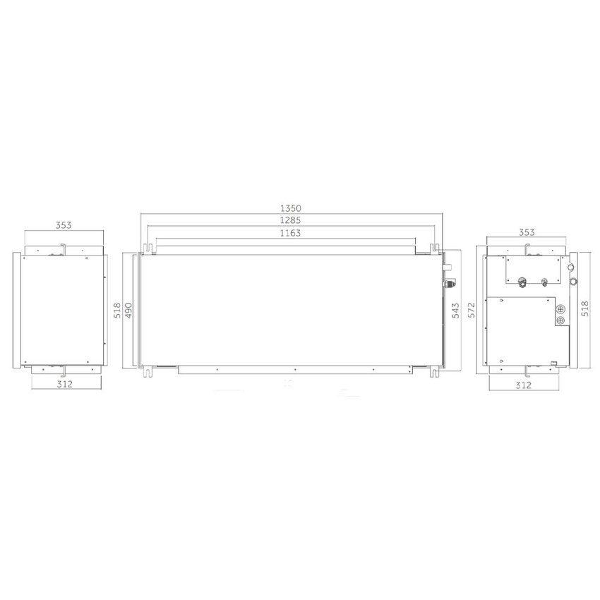 Immagine di Haier CANALIZZABILE ALTA PRESSIONE 210 Pa Unità interna canalizzabile alta pressione monosplit, 43000 BTU (comando escluso) ADH125H1ERG