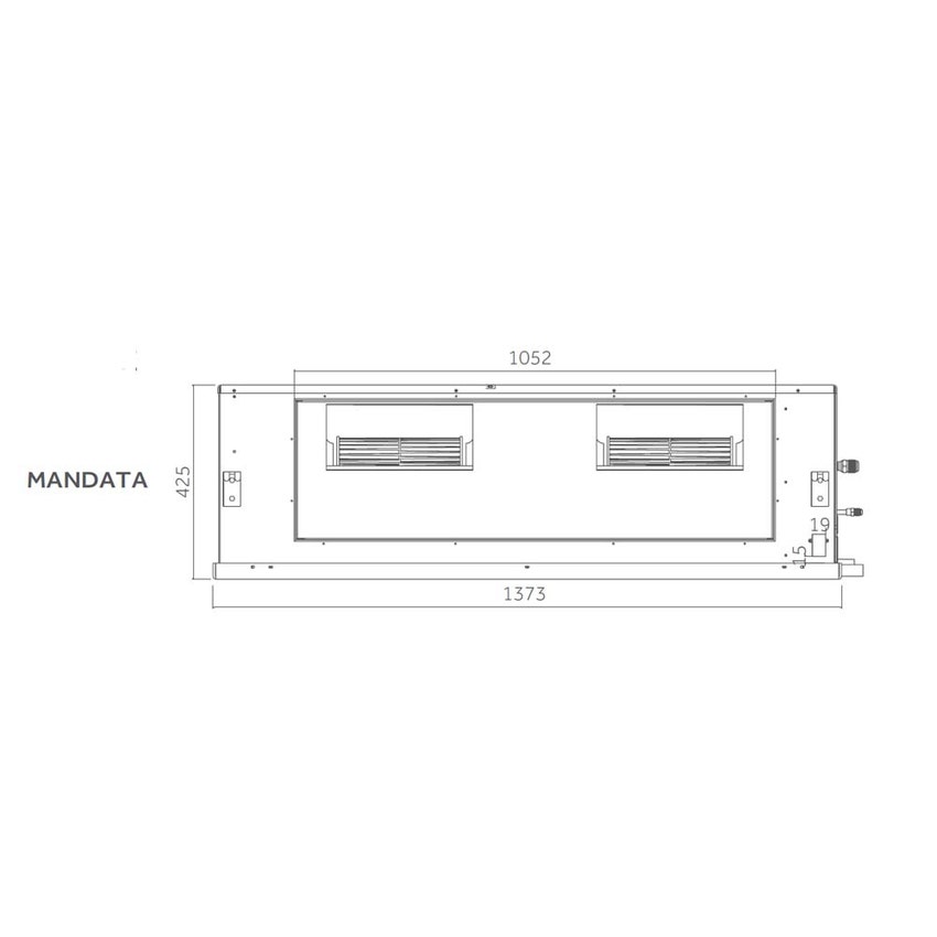 Immagine di Haier CANALIZZABILE ALTA PRESSIONE 210 Pa Unità interna canalizzabile alta pressione monosplit, 43000 BTU (comando escluso) ADH125H1ERG