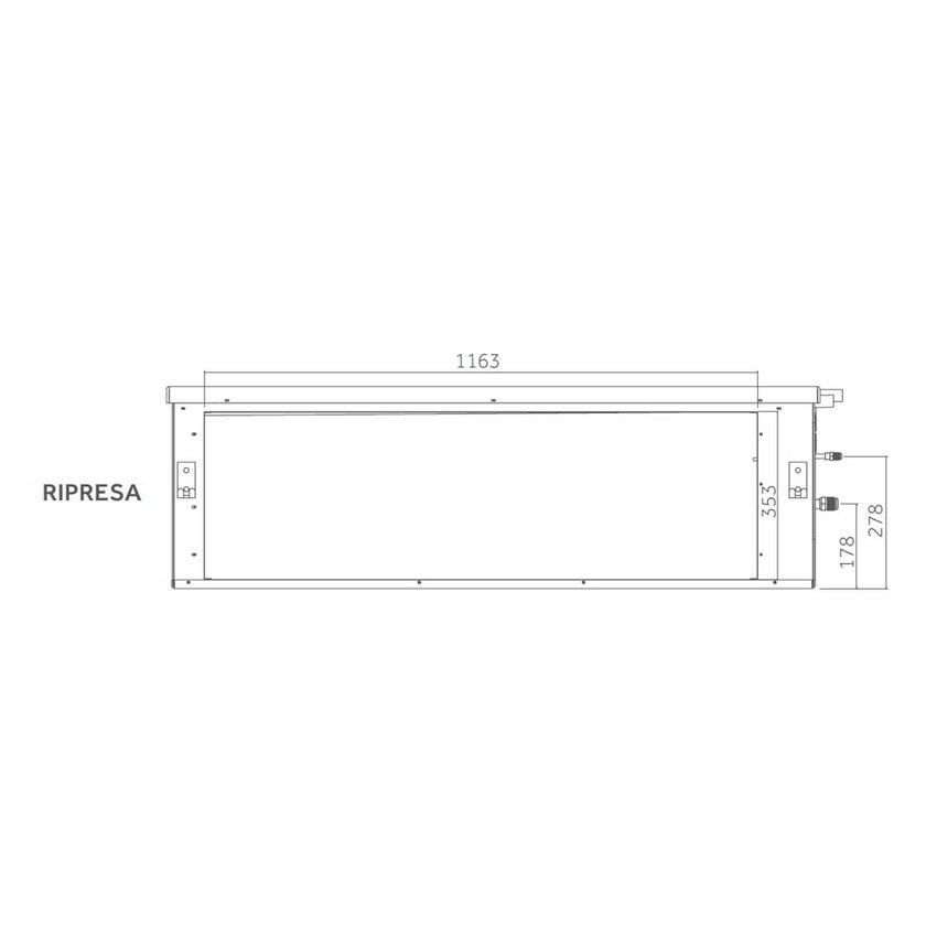 Immagine di Haier CANALIZZABILE ALTA PRESSIONE 210 Pa Unità interna canalizzabile alta pressione monosplit, 43000 BTU (comando escluso) ADH125H1ERG
