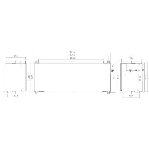 Immagine di Haier CANALIZZABILE ALTA PRESSIONE 210 Pa Climatizzatore canalizzabile monosplit inverter | unità esterna (doppio ventilatore) 16 kW trifase unità interna 55000 BTU ADH160H1ERG+1U160S2SP1FB