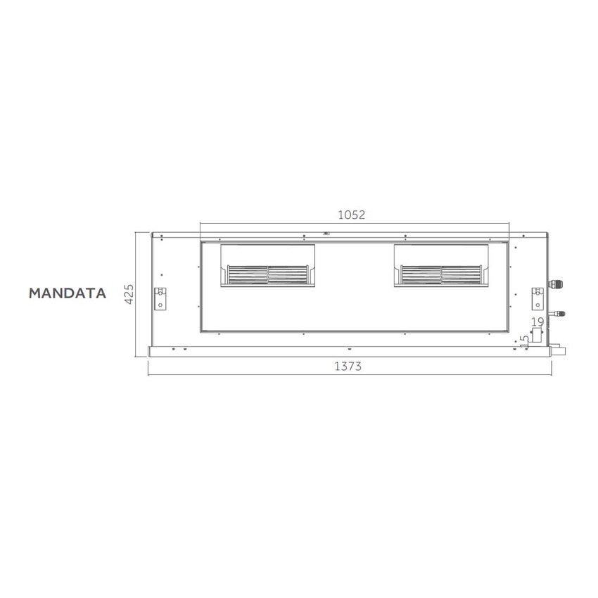 Immagine di Haier CANALIZZABILE ALTA PRESSIONE 210 Pa Climatizzatore canalizzabile monosplit inverter | unità esterna (doppio ventilatore) 16 kW trifase unità interna 55000 BTU ADH160H1ERG+1U160S2SP1FB