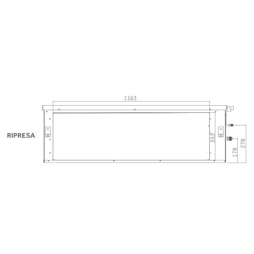 Immagine di Haier CANALIZZABILE ALTA PRESSIONE 210 Pa Climatizzatore canalizzabile monosplit inverter | unità esterna (doppio ventilatore) 16 kW trifase unità interna 55000 BTU ADH160H1ERG+1U160S2SP1FB