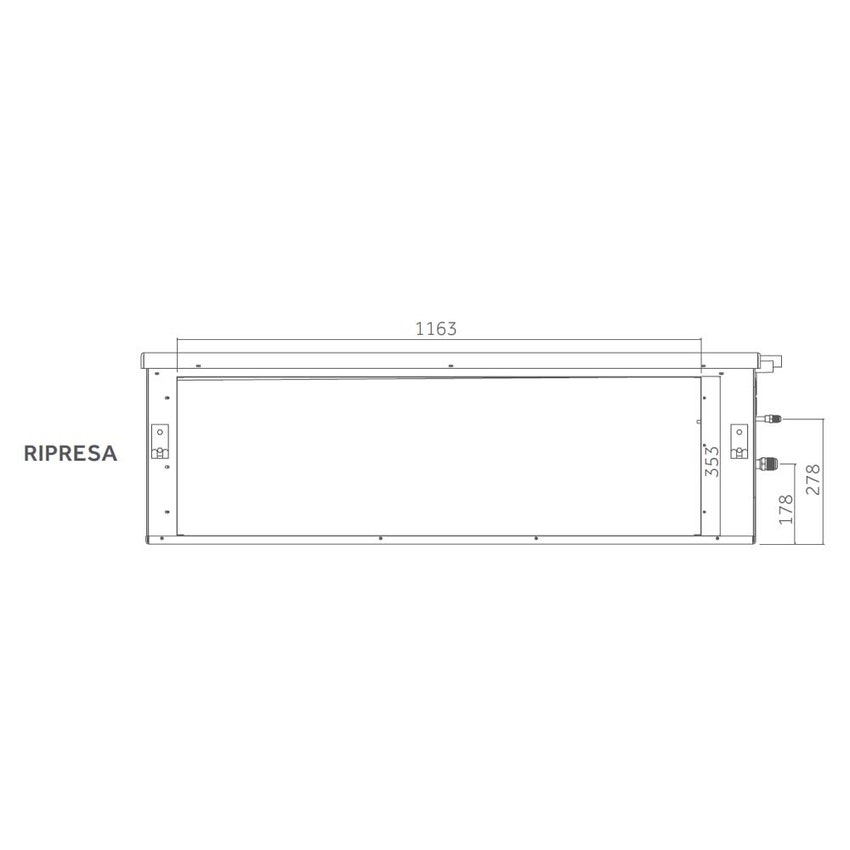 Immagine di Haier CANALIZZABILE ALTA PRESSIONE 210 Pa Climatizzatore canalizzabile monosplit inverter | unità esterna (doppio ventilatore) 16 kW trifase unità interna 55000 BTU ADH160H1ERG+1U160S2SP1FB