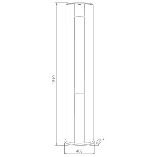 Immagine di Haier COLONNA DI ZUN R32 Climatizzatore a colonna monosplit | unità esterna monofase 7.1 kW unità interna 24000 BTU AP71DFMHRA+1U71WEMFRA