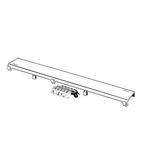 Immagine di Viega ADVANTIX griglia corriacqua visign ER10 profilo quadrato da 75 cm versione lucido 737207