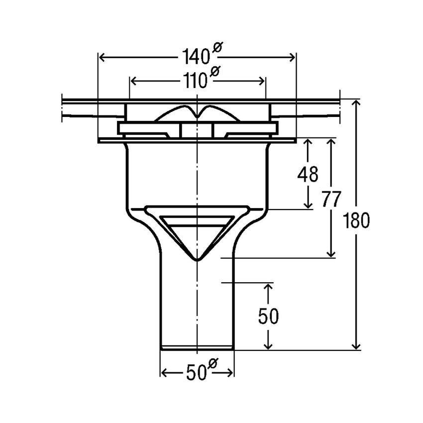 Immagine di Viega ADVANTIX sifone corriacqua per altezza di montaggio da 40 mm 737597