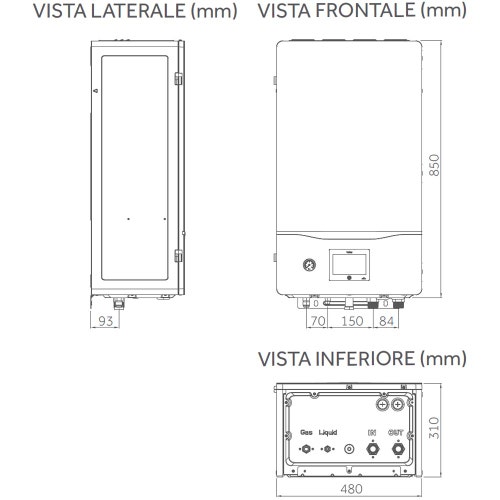 Immagine di Haier ALL IN ONE 10 Pompa di calore aria-acqua reversibile splittata Inverter 10.0 kW e serbatoio da 200 litri per riscaldamento, raffrescamento e produzione ACS HU102F20AMNI+AW102SNCHA