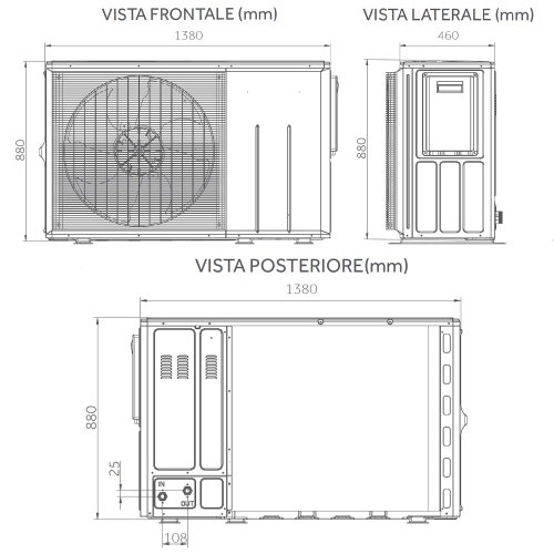 Immagine di Haier AW11NMXCHA pompa di calore aria-acqua R32 REVERSIBILE MONOBLOCCO inverter 11 kW trifase AW11NMXCHA