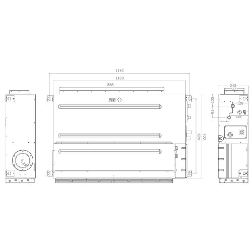 Immagine di Haier CANALIZZATO Media pressione Climatizzatore canalizzabile monosplit inverter Wi-Fi | unità esterna monofase 10.5 kW unità interna 35000 BTU 1U105S2SS2FA+AD105S2SM9FA(H)