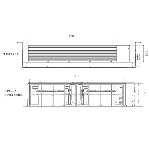 Immagine di Haier CANALIZZATO Media pressione Climatizzatore canalizzabile monosplit inverter Wi-Fi | unità esterna monofase 10.5 kW unità interna 35000 BTU 1U105S2SS2FA+AD105S2SM9FA(H)