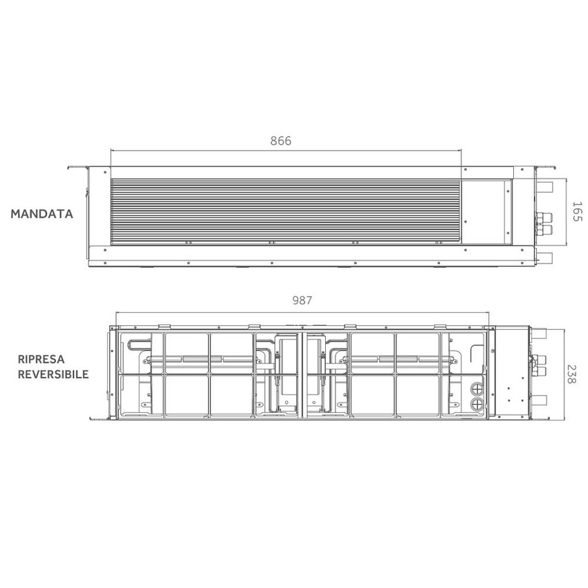 Immagine di Haier CANALIZZATO Media pressione Climatizzatore canalizzabile monosplit inverter Wi-Fi | unità esterna monofase 10.5 kW unità interna 35000 BTU 1U105S2SS2FA+AD105S2SM9FA(H)
