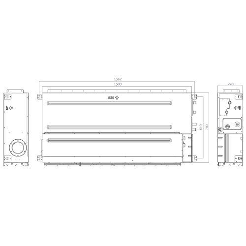 Immagine di Haier CANALIZZATO Media pressione R32 Unità interna canalizzabile mono/multisplit Wi-Fi, 48000 BTU (comando escluso) AD140S2SM9FA(H)