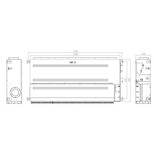 Immagine di Haier CANALIZZATO Media pressione R32 Unità interna canalizzabile mono/multisplit Wi-Fi, 55000 BTU (comando escluso) AD160S2SM9FA(H)