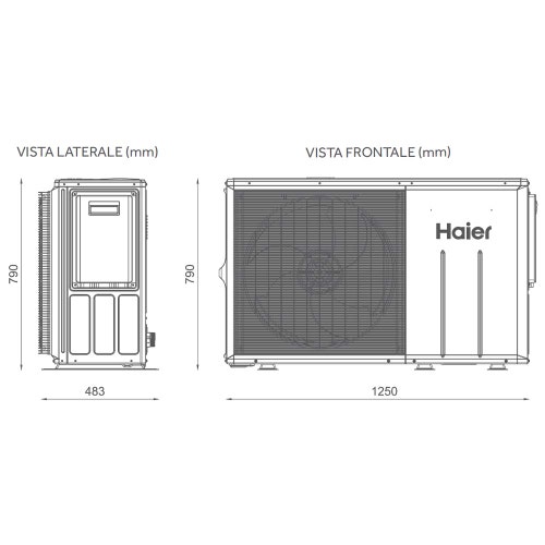 Immagine di Haier R290 MONOBLOCCO Sistema composto da pompa di calore 4 kW monofase e CONTROL BOX con Wi-Fi e comando incluso AW042MUGHA+ATW-A03N
