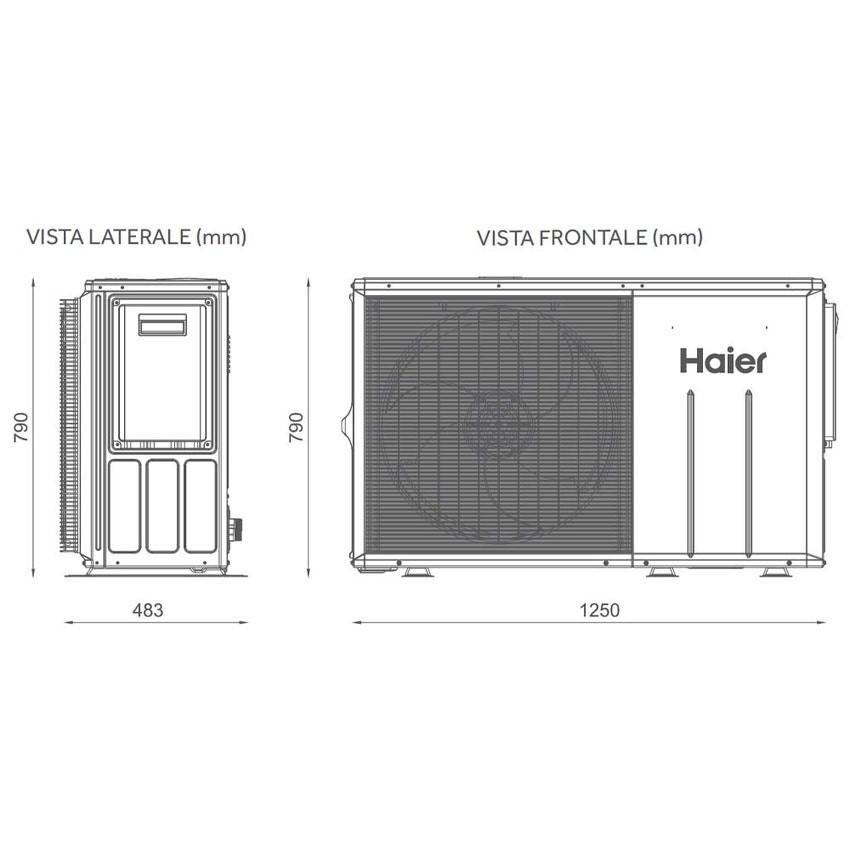 Immagine di Haier Pompa di calore aria-acqua monoblocco monofase R290, 6 kW AW062MUGHA