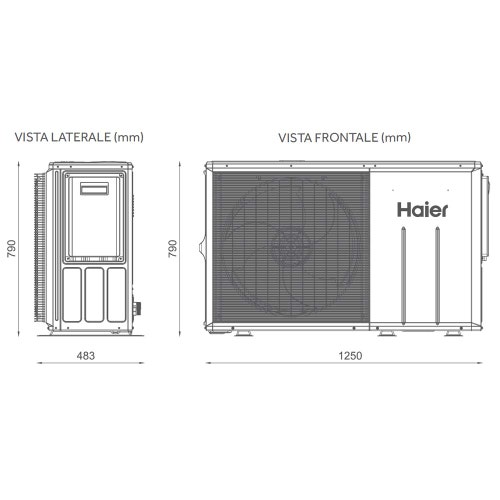 Immagine di Haier R290 MONOBLOCCO Sistema composto da pompa di calore 10 kW trifase e CONTROL BOX con Wi-Fi e comando incluso AW10NMUGHA+ATW-A03N