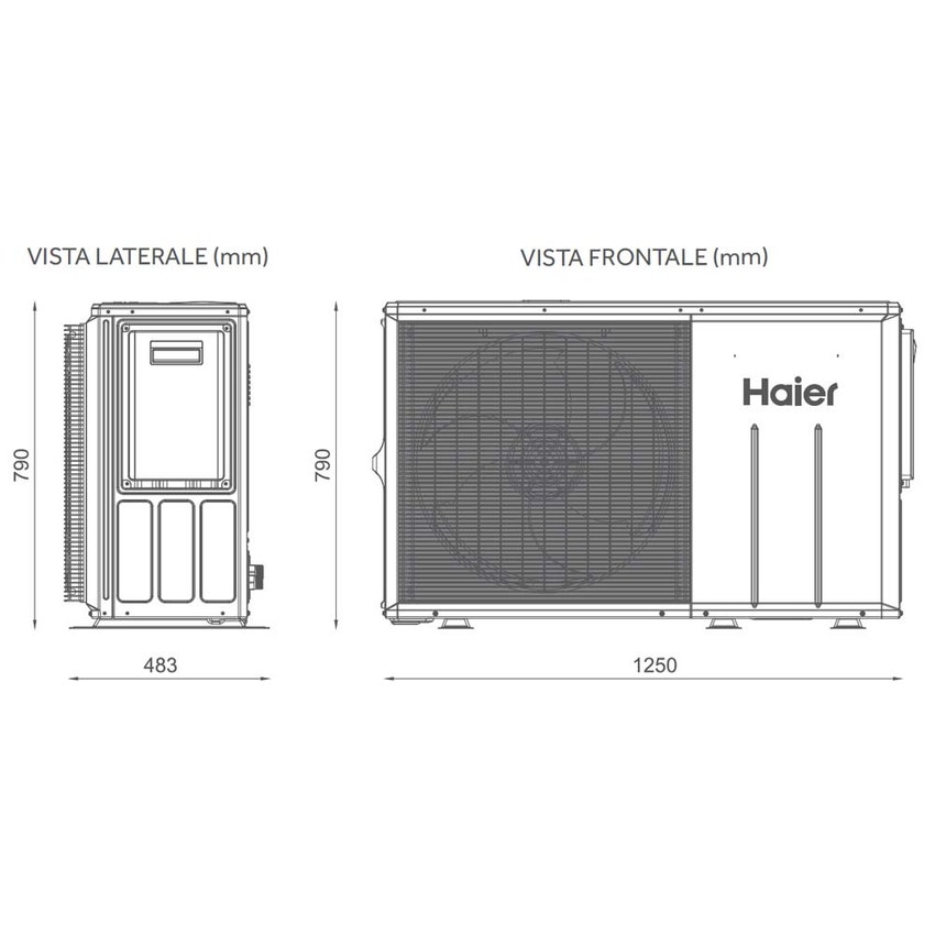 Immagine di Haier R290 MONOBLOCCO Sistema composto da pompa di calore 10 kW trifase e CONTROL BOX con Wi-Fi e comando incluso AW10NMUGHA+ATW-A03N