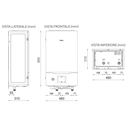 Immagine di Haier Modulo idronico per riscaldamento, raffrescamento e produzione ACS, monofase, con resistenza di backup 1+2 HU102WAHYA