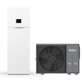 Immagine di Haier ALL IN ONE R290 Sistema composto da pompa di calore Inverter 12 kW trifase e modulo idronico 240 litri per produzione ACS con resistenza di backup 2+4 AW12NHVGHA+HU162F24AHYAE3