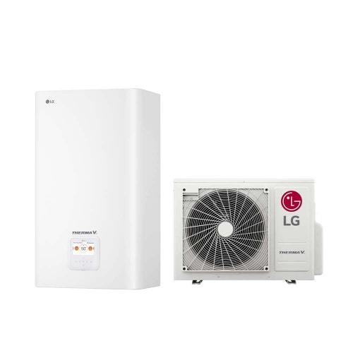 Immagine di LG THERMA V R32 sistema idronico monofase composto da pompa di calore 4 kW e unità interna HYDRO UNIT HU041MR.U20+HN0613M.NK5
