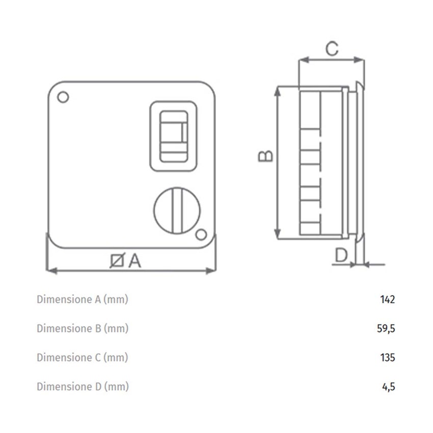 Immagine di Vortice KIT SCB per installazione ad incasso del gruppo comandi elettronico SCNR/M. 22481