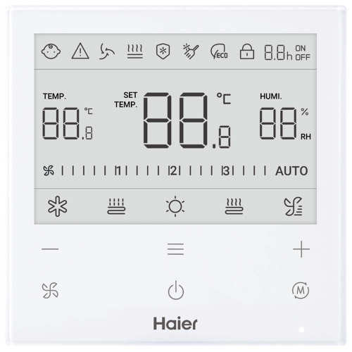 Immagine di Haier Termostato ambiente per la gestione della singola valvola del circuito radiante e/o di un fancoil a 3 velocità HW-WA201ADK