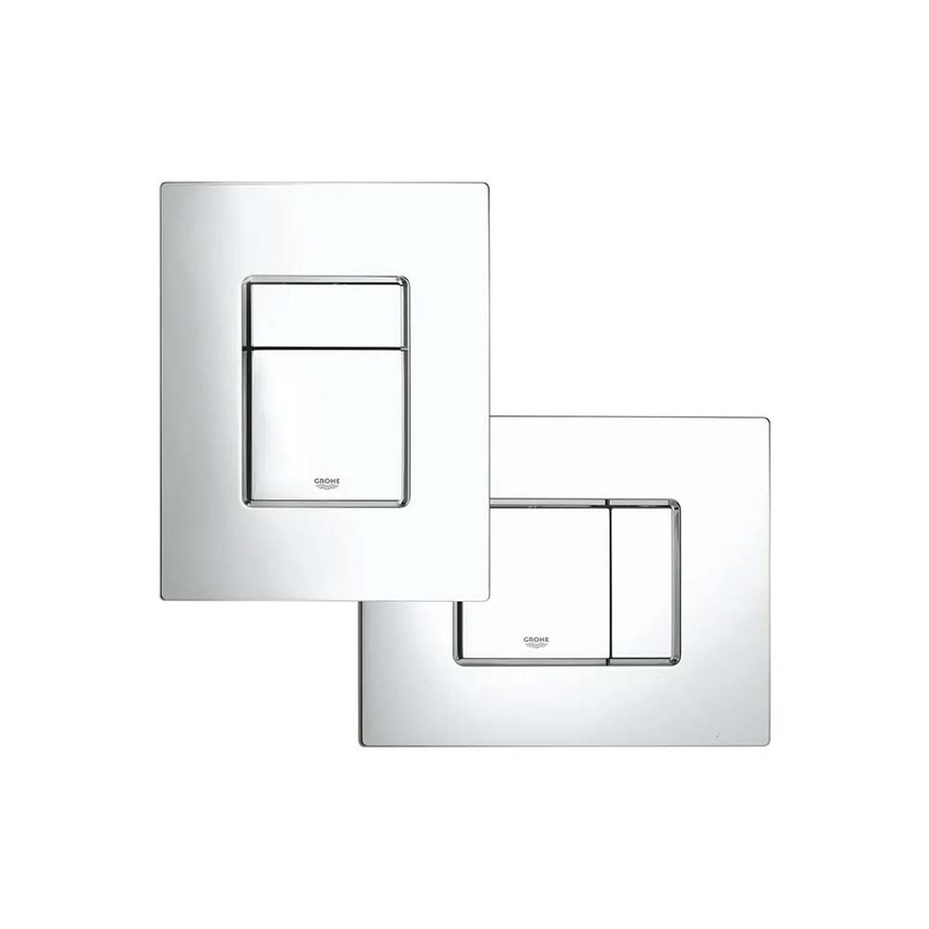 Immagine di Grohe RAPID SL 3 in 1 set per wc con piastra di azionamento Skate Cosmopolitan finitura cromo, cassetta di sciacquo, modulo per vaso sospeso e set di fissaggio 38772001