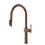 Immagine di Gessi HABITO miscelatore con doccetta estraibile doppio-getto e bocca girevole per lavello, con funzione acqua filtrata, finitura copper brushed PVD 60872#708