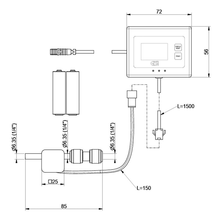 Immagine di Gessi Contalitri da abbinare a Starter Kit 01595 01603#031