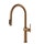 Gessi HABITO miscelatore con doccetta estraibile doppio-getto e bocca girevole per lavello, con funzione acqua filtrata, finitura warm bronze brushed PVD 60872#726