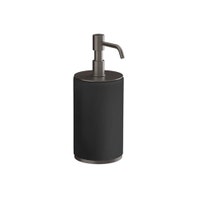 Immagine di Gessi ACCESSORIES dispenser sapone d'appoggio colore nero, finitura black metal brushed PVD 66438#707